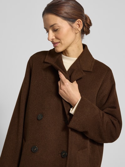 Weekend Max Mara Relaxed Fit Mantel aus Woll-Alpaka-Mix Modell 'ZUFOLO' Schoko 3