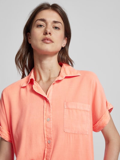 Christian Berg Woman Bluzka koszulowa z kieszenią na piersi Neonowy pomarańczowy 3