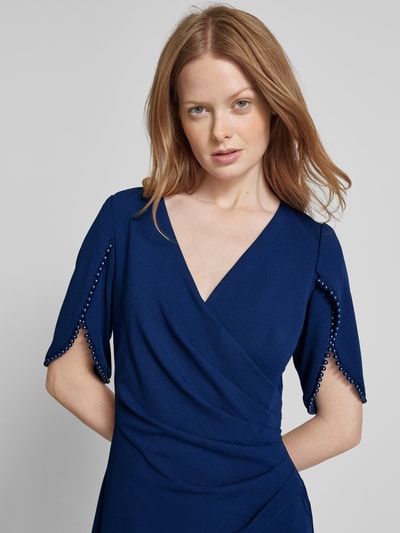 Adrianna Papell Jumpsuit in wikkellook met kralen Marineblauw - 3