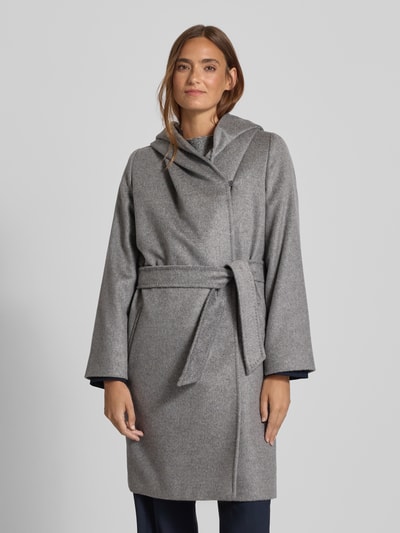 Max Mara Studio Regular Fit Wollmantel aus reiner Schurwolle Modell 'NEWMANG' Mittelgrau Melange 4