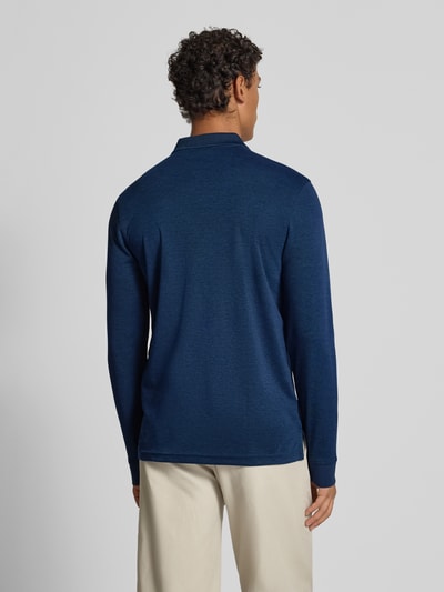 Christian Berg Men Regular fit poloshirt in design met lange mouwen Donkerblauw - 5