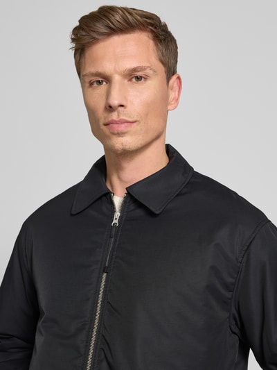 SELECTED HOMME Relaxed fit blouson van katoenmix, model 'CEDRIC' Zwart - 3