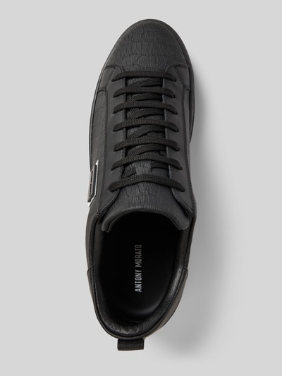 Antony Morato Sneaker aus Leder mit Label-Patch Modell 'METAL BOLD ANIMAL' Black 3