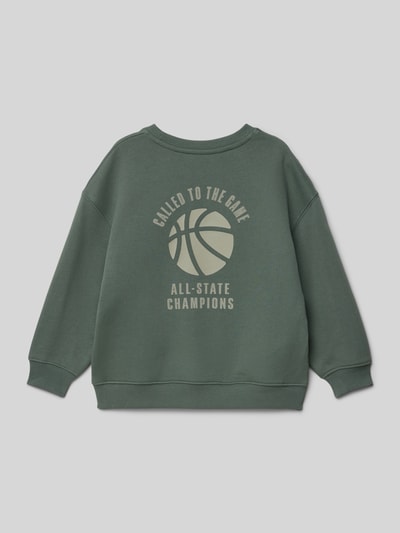Mango Sweatshirt mit gerippten Abschlüssen Dunkelgruen 3