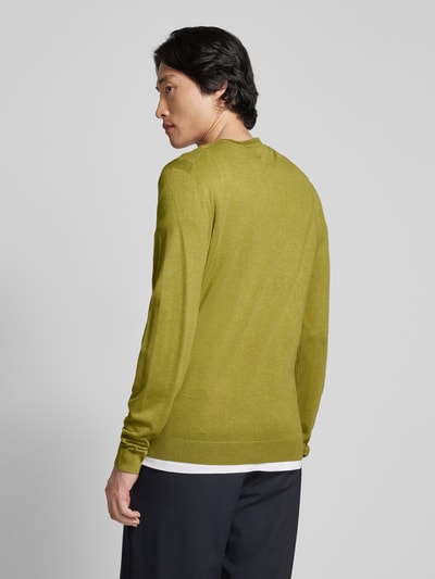 MCNEAL Pullover in Strick-Optik Dunkelgelb Melange 5