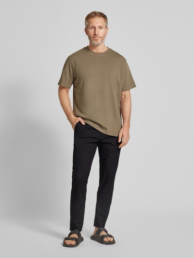 CK Calvin Klein Tapered fit broek met labeldetail, model 'TECH' Zwart - 1