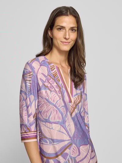 Christian Berg Woman Selection Knielanges Kleid mit Tunikakragen Mauve 3