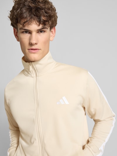 adidas Sportswear Regular Fit Sweat-Anzug mit Kontraststreifen Beige 3