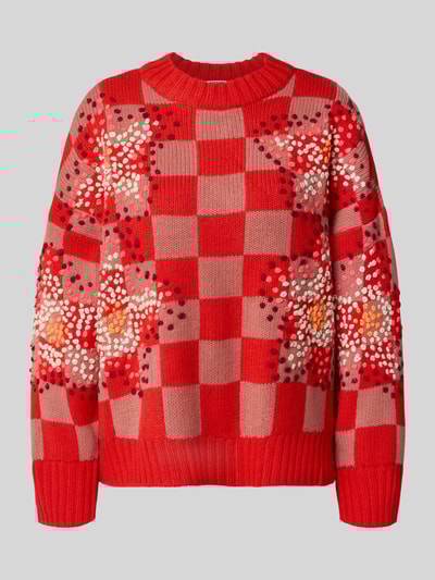 Essentiel Antwerp Loose Fit Pullover aus Schurwoll-Mix Rot 2