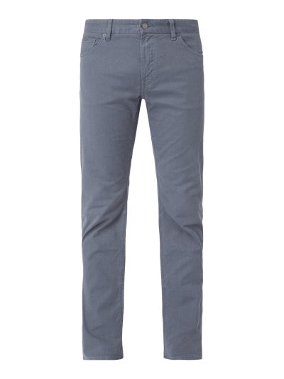 BOSS Regular Fit Hose mit Webmuster  Rauchblau 2