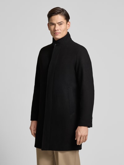 Jack & Jones Premium Mantel aus Woll-Mix mit Stehkragen und Eingrifftaschen Black 4