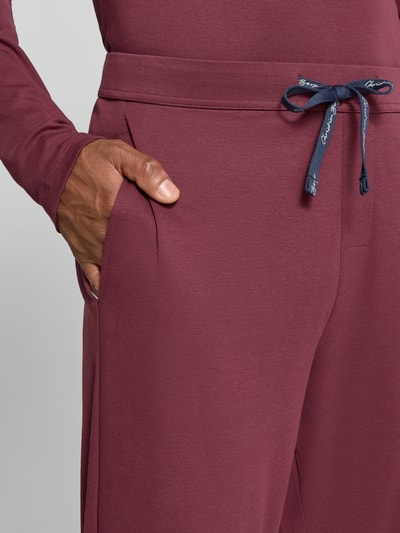 Christian Berg Men Lounge-Hose mit elastischem Bund und Eingrifftaschen Pflaume 3