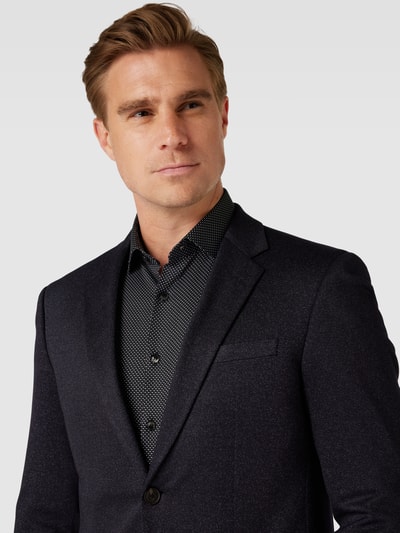 OLYMP No. Six Super Slim Fit Business-Hemd mit Strukturmuster Black 3