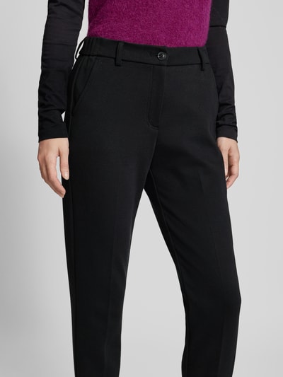 OPUS Slim Fit Chino mit fixierten Beinumschlägen Modell 'Melina' Black 3