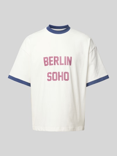 PROHIBITED T-Shirt mit Label-Print Modell 'SoHo' Offwhite 2