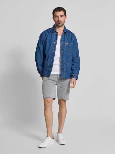 Lacoste Straight Fit Jeansbermudas im 5-Pocket-Design Hellgrau 1