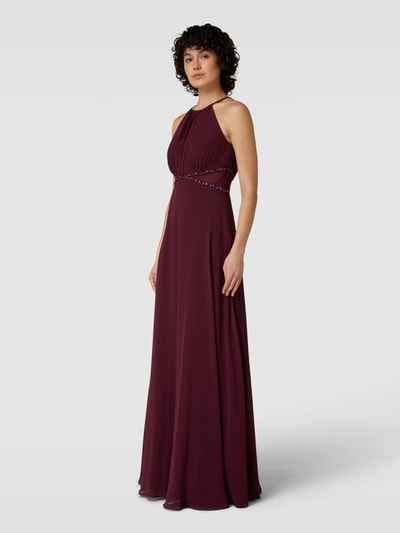 Jake*s Cocktail Avondjurk met halter Bordeaux - 1