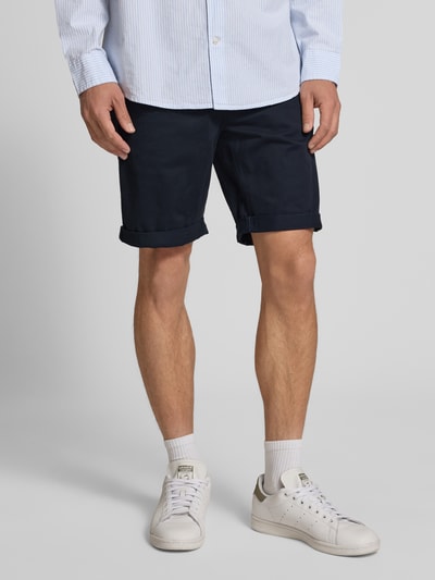 Redefined Rebel Regular Fit Chino-Shorts mit Gürtel Modell 'MIKE' Dunkelblau 4