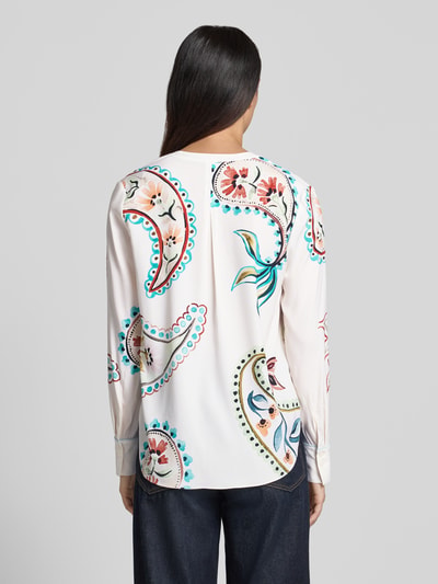 HERZENS Relaxed Fit Tunika-Bluse mit Allover-Paisley-Print Tuerkis 5