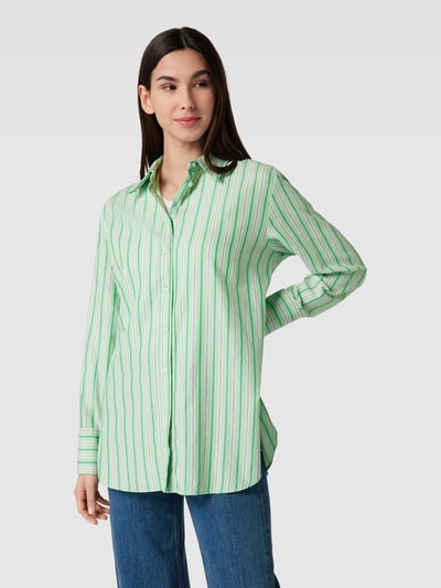 OPUS Overhemdblouse met kentkraag, model 'Fapita' Groen - 4