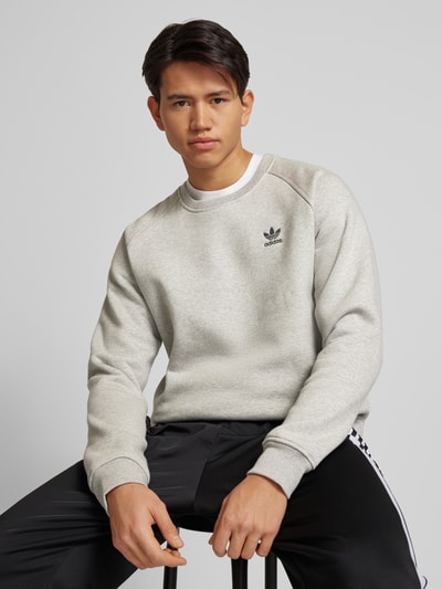 adidas Originals Sweatshirt met labelstitching Lichtgrijs gemêleerd - 3