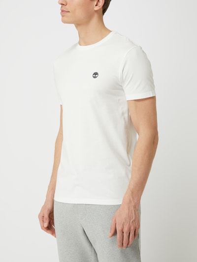 Timberland T-shirt o kroju slim fit z bawełny Biały 4