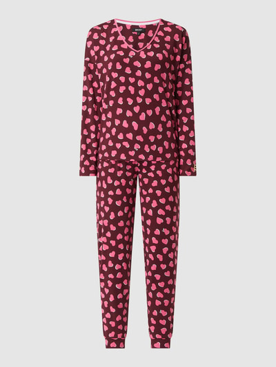 DKNY Pyjama mit Allover-Muster  Bordeaux 2