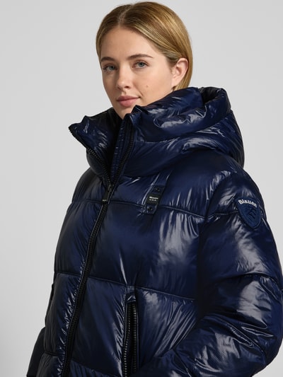 Blauer Usa Steppmantel mit Zweiwege-Reißverschluss Modell 'ARMORY' Dunkelblau 3