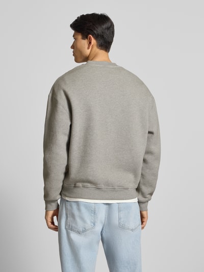 BLKVIS Sweatshirt met logo en ronde hals Middengrijs gemêleerd - 5