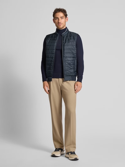 Christian Berg Men Bodywarmer met ritssluiting Marineblauw - 1