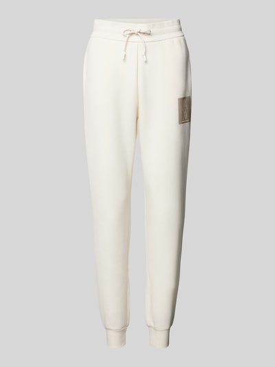 ARMANI EXCHANGE Tapered Fit Sweatpants mit Label-Print Offwhite 2