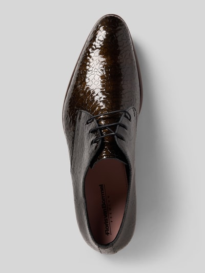 Floris Van Bommel Patentschoenen met vetermodel 'de Stapper' Donkerbruin - 3