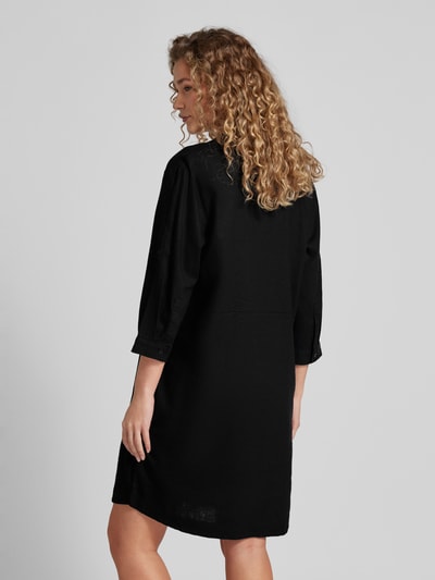 FREE/QUENT Knielanges Hemdblusenkleid aus Viskose Modell 'Laluna' Black 5