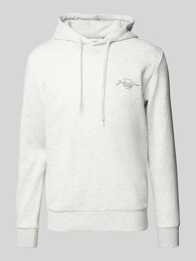 Jack & Jones Hoodie met labelprint, model 'FERRIS' Offwhite gemêleerd - 2