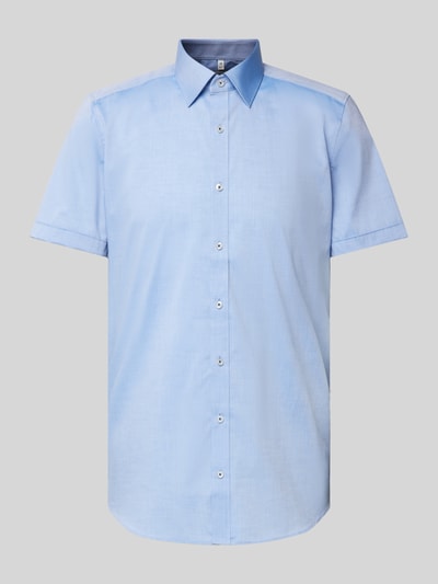 OLYMP Level Five Body fit zakelijk overhemd met kentkraag Koningsblauw - 2