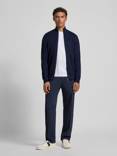 SELECTED HOMME Regular fit gebreid jack van puur katoen, model 'BERG' Donkerblauw - 1