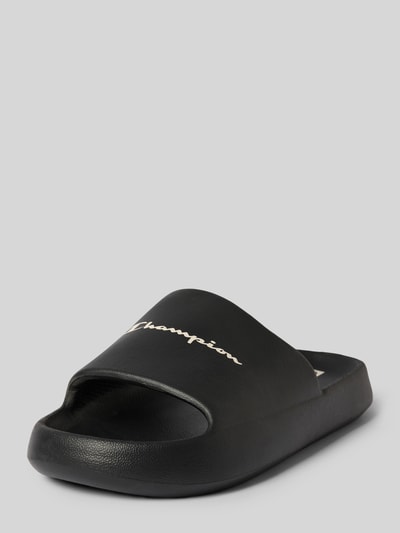 CHAMPION Slippers met logoprint Metallic zwart gemêleerd - 1