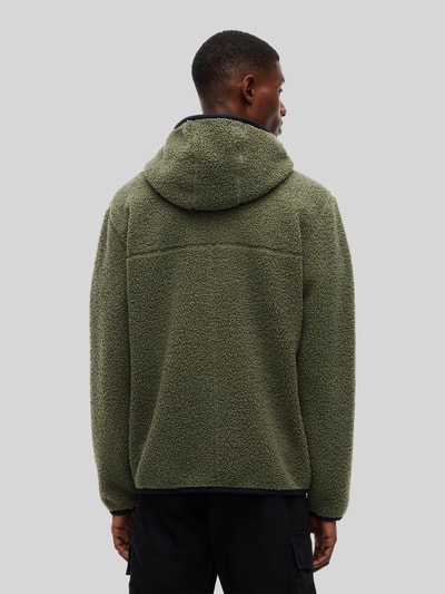 Tommy Jeans Regular Fit Teddy- / Webpelzjacke mit Kapuzenkragen Oliv 5