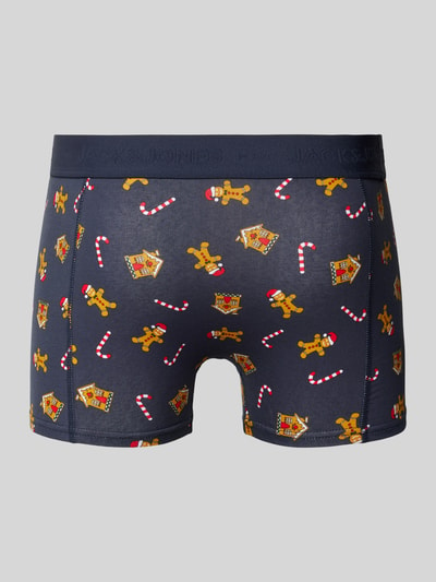 Jack & Jones Boxershort met elastische band met logo in een set van 3 stuks, model 'XMAS' Donkergroen - 3