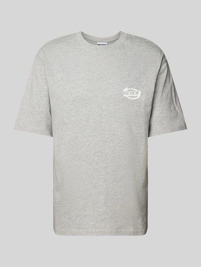 REVIEW T-shirt met labeldetail Lichtgrijs gemêleerd - 2