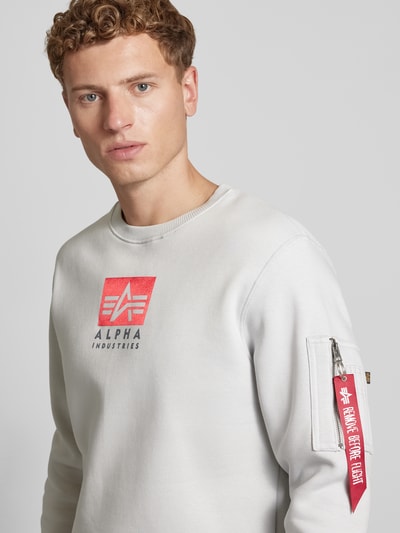 Alpha Industries Bluza z okrągłym dekoltem Jasnoszary 3