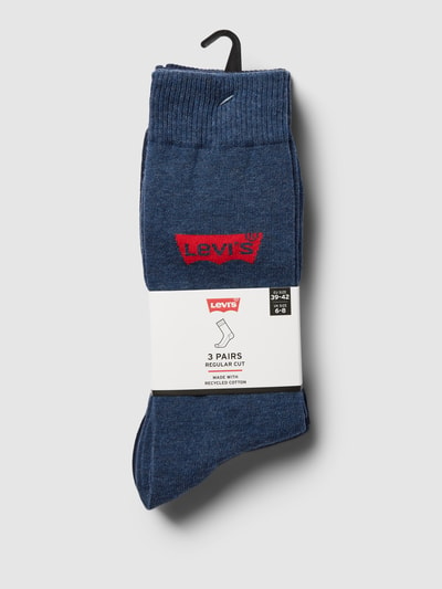 Levi's® Sokken met labeldetails in een set van 3 paar Marineblauw - 3