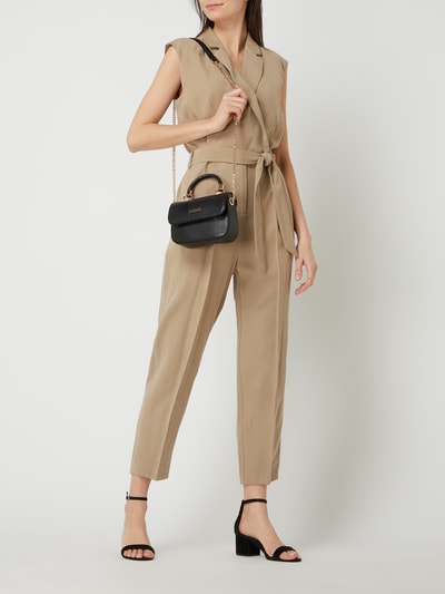 Jake*s Collection Jumpsuit aus Viskosemischung Modell 'Lapel' Sand 1