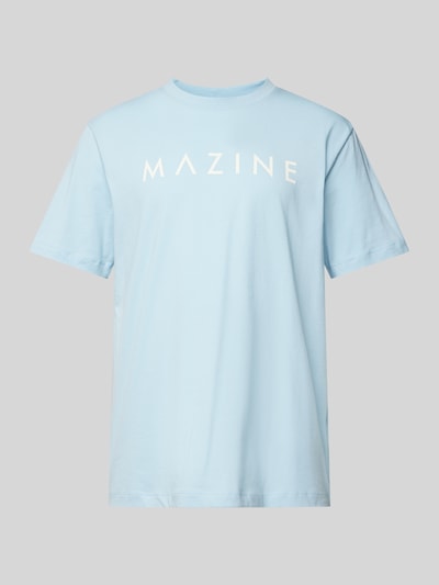 Mazine T-Shirt mit Label-Print Modell 'Hurry' Hellblau 2