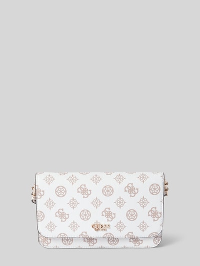 Guess Crossbody Bag mit Allover-Label-Print Modell 'LORALEE' Weiss 2