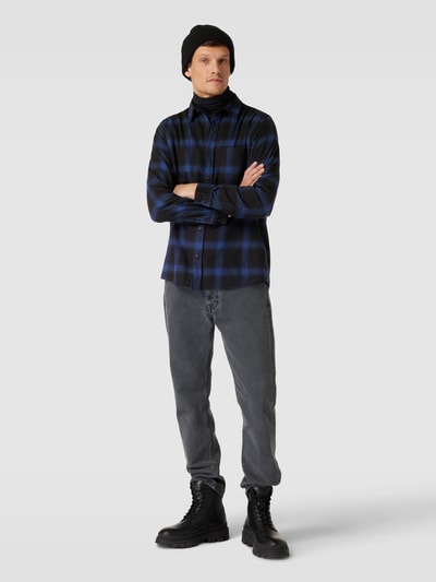 Armedangels Regular Fit Freizeithemd mit Tartan-Muster Modell 'KAALMO' Black 1