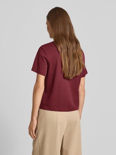 s.Oliver RED LABEL Regular fit T-shirt van puur katoen Bordeaux - 5