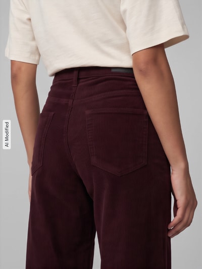 ONLY Wide Leg Cordhose aus Baumwoll-Mix Modell 'HOPE' Pflaume 3