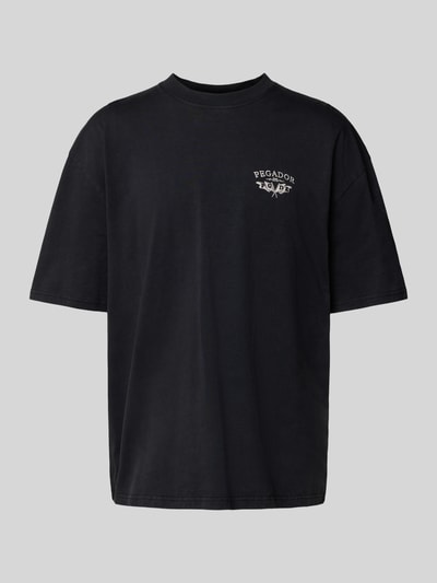 Pegador Oversized T-Shirt mit Label-Stitching Modell 'Hamker' Black 2