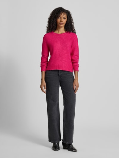 SUNCOO PARIS Strickpullover mit Rundhalsausschnitt Modell 'PLAMEDI' Pink 1